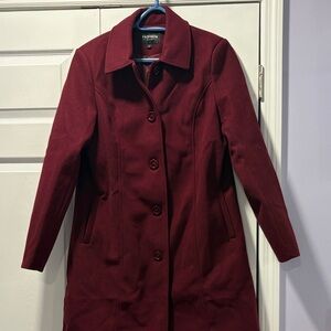 Burgundy Trench Coat for Women